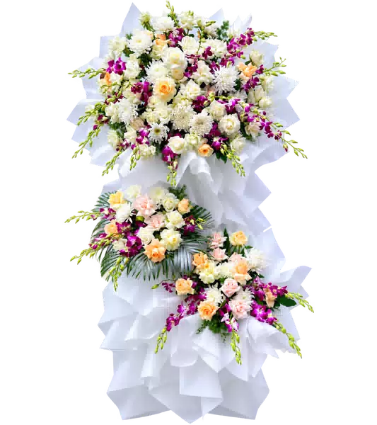 Kệ Hoa Viếng Tím Hồng (Vừa) – Mẫu 1436