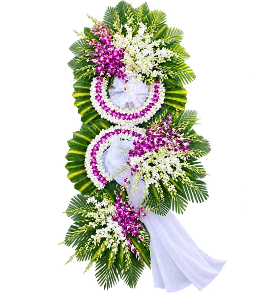 Kệ Hoa Viếng Tím Hồng (Vừa) – Mẫu 1442
