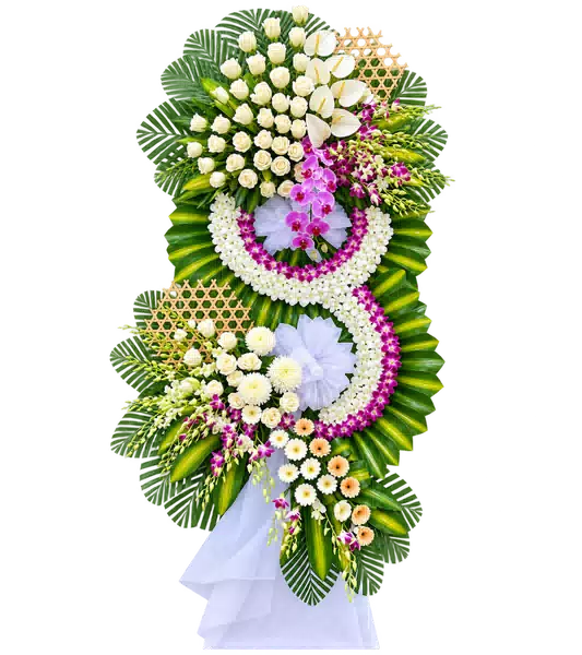 Kệ Hoa Viếng Tím Hồng (Vừa) – Mẫu 1443