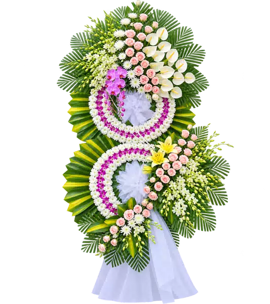 Kệ Hoa Viếng Tím Hồng (Vừa) – Mẫu 1444