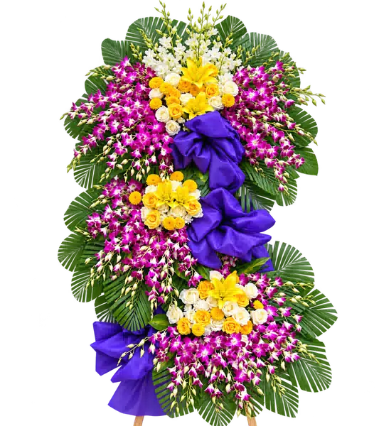 Kệ Hoa Viếng Tím Hồng (Vừa) – Mẫu 1456