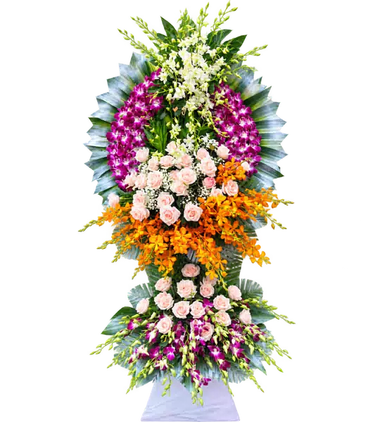 Kệ Hoa Viếng Tím Hồng (Vừa) – Mẫu 1461