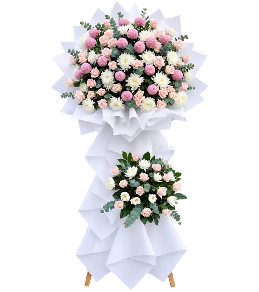 Kệ Hoa Viếng Tím Hồng (Vừa) – Mẫu 1308