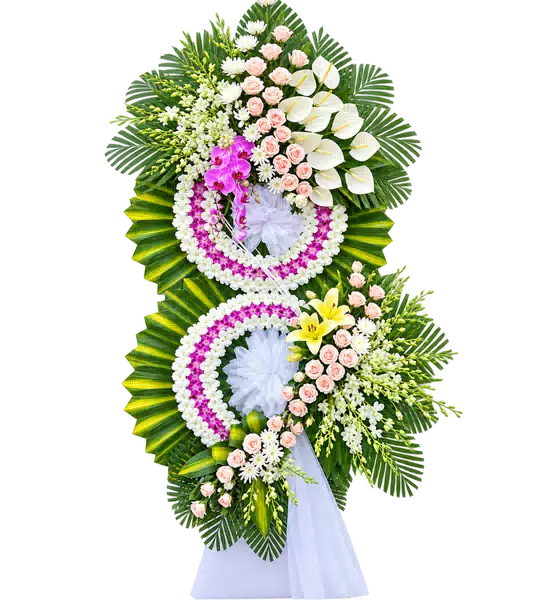 Kệ Hoa Viếng Tím Hồng (Vừa) – Mẫu 1464
