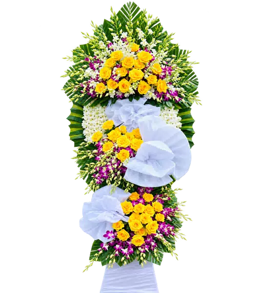Kệ Hoa Viếng Tím Hồng (Vừa) – Mẫu 1466