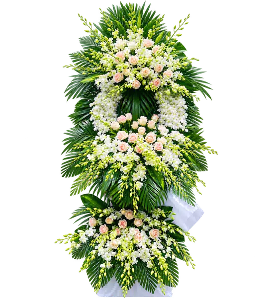 Kệ Hoa Viếng Tím Hồng (Vừa) – Mẫu 1479