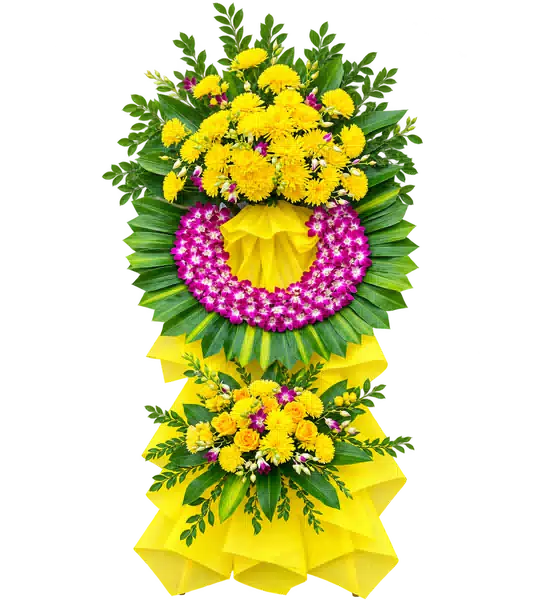 Kệ Hoa Viếng Tím Hồng (Vừa) – Mẫu 1486