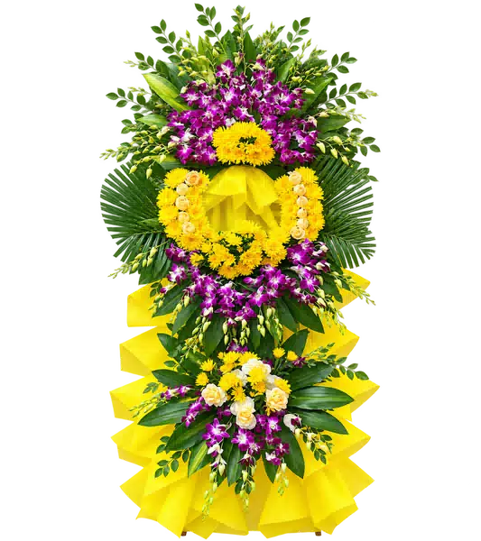 Kệ Hoa Viếng Tím Hồng (Vừa) – Mẫu 1489
