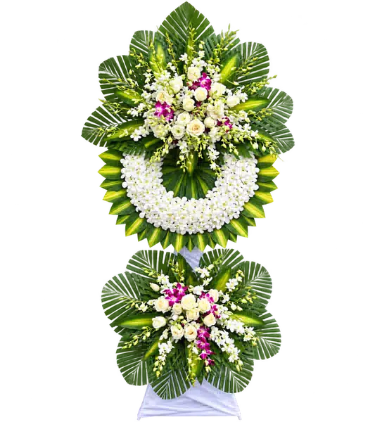 Kệ Hoa Viếng Tím Hồng (Vừa) – Mẫu 1314