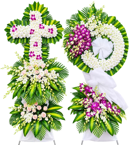 Kệ Hoa Viếng Tím Hồng (Vừa) – Mẫu 1409