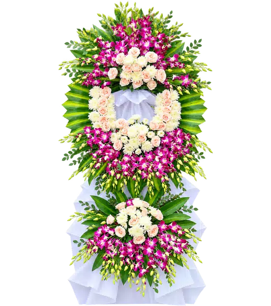 Kệ Hoa Viếng Tím Hồng (Vừa) – Mẫu 1411