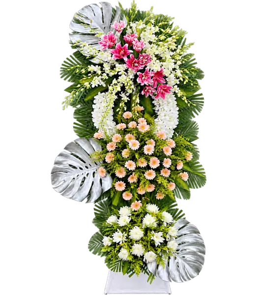 Kệ Hoa Viếng Tím Hồng (Vừa) – Mẫu 1423