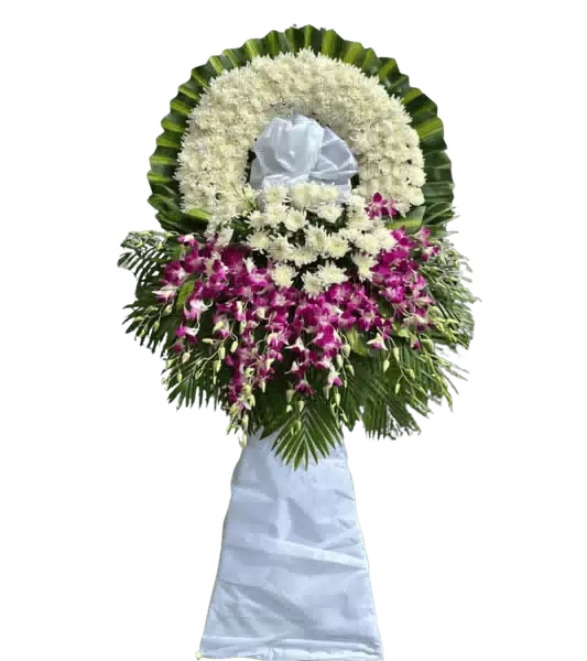 Kệ Vòng Hoa 2 Tầng mang sắc Trắng 0271