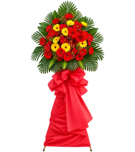 Lẵng Hoa Khai Trương Tông Đỏ (Trung bình) – Mẫu 1082